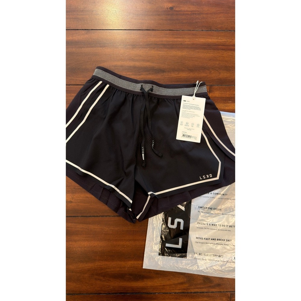 LSKD Accelerate 3" High-Rise Running Shorts Black Reflective Women Small NEW NWT - Picture 6 of 16